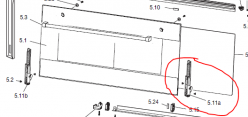  Oven door hinge 5.11a Hger 