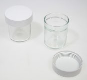 GLASS STORAGE JAR+LID 2PK AT320