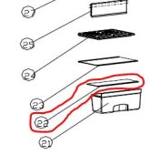 Cover of crisper drawer MUL48W18E