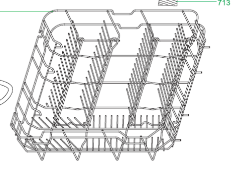 Nedre diskkorg  SDW60W14N posnr:709